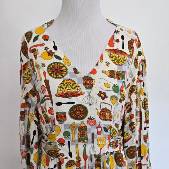 NEW Dawn Porter x Joanie Hemingway Maxi Dress Kitsch Kitchen Plus Women 22 - Picture 5 of 13